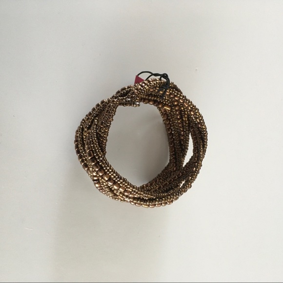 NWT Copper Beaded stretch cuff bracelet. - Picture 2 of 3